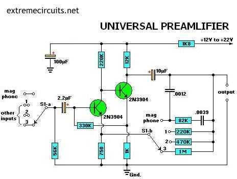 General use Preamplifier with 2N3904 circuit
