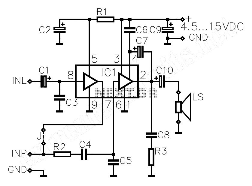 Super Simple 3 Watt Audio Power Amplifier circuit