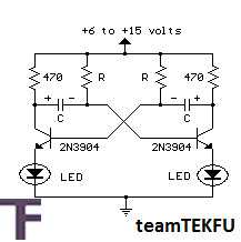 Astable Multivibrator circuit