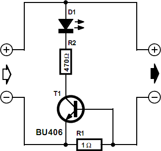 Battery-Charging Indicator For Mains Adaptor circuit