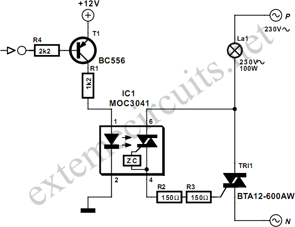 dc control for triacs circuit