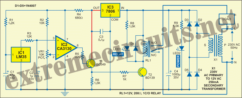 Heat Sensitive Switch circuit