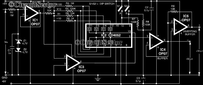 Digital Controlled Precision Amplifier Circuit PCB circuit