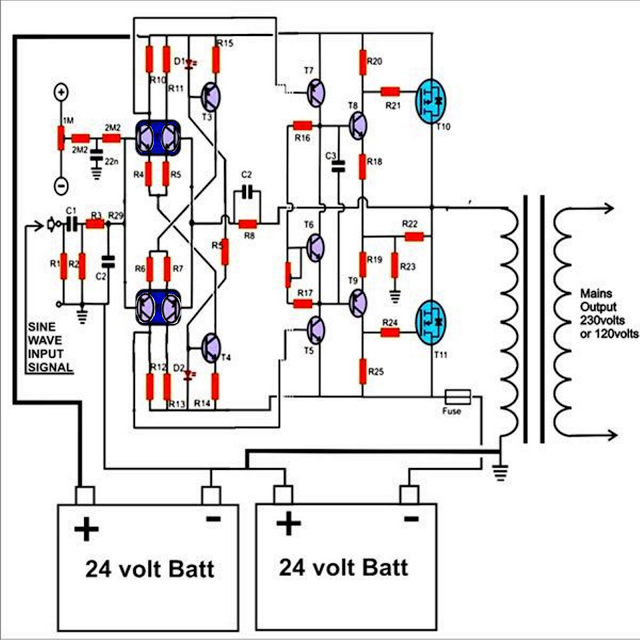 how to build a100 watt pure sine wave