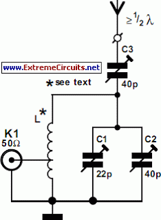 antenna tuning unit atu for 27 mhz cb circuit