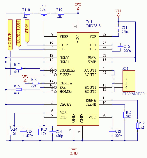 stepper motor control – Circuit Schematic