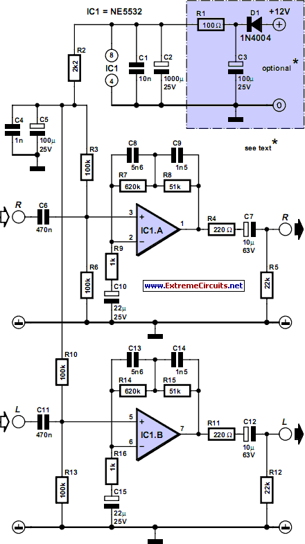multimedia riaa preamplifier circuit