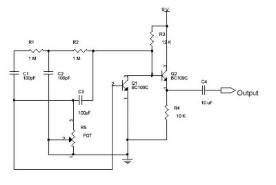 Sine wave oscillator – Circuit Schematic