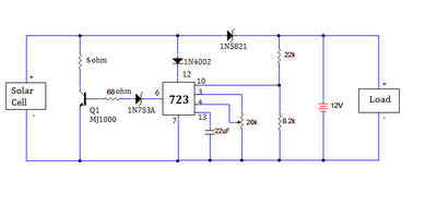 SOLAR BATTERY CHARGER CIRCUIT WITH OVER CHARGE PROTECTION – Circuit Schematic