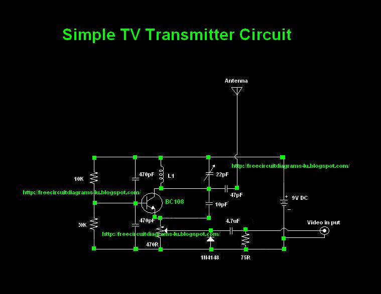 TV Transmitter circuit diagram VHF circuit