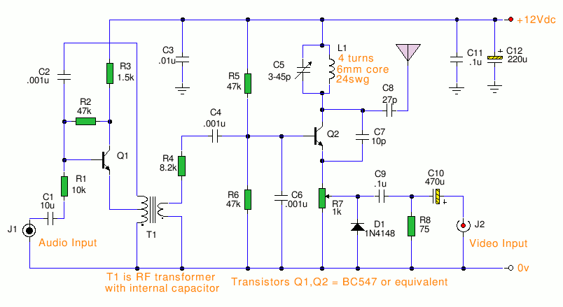 tv transmitter – Circuit Schematic