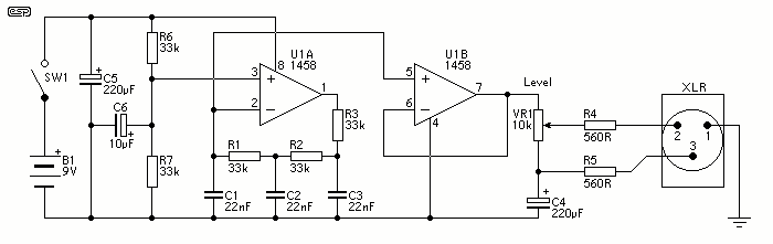Microphone Circuit Test Oscillator circuit