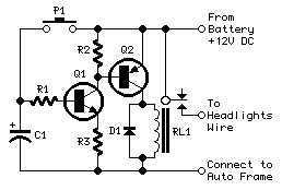 Headlights Timer circuit