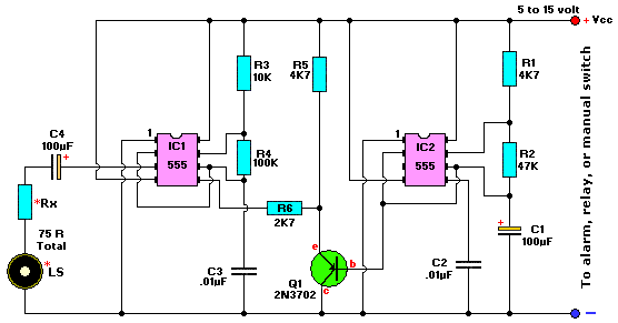 Wailing Alarm Siren circuit