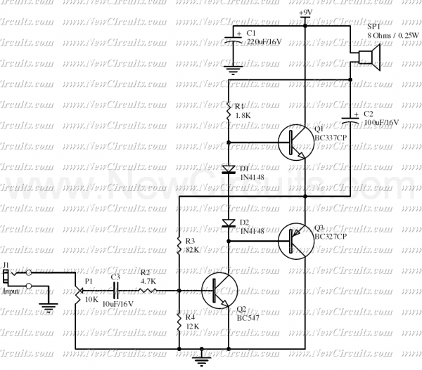 Mini Audio Amplifier circuit