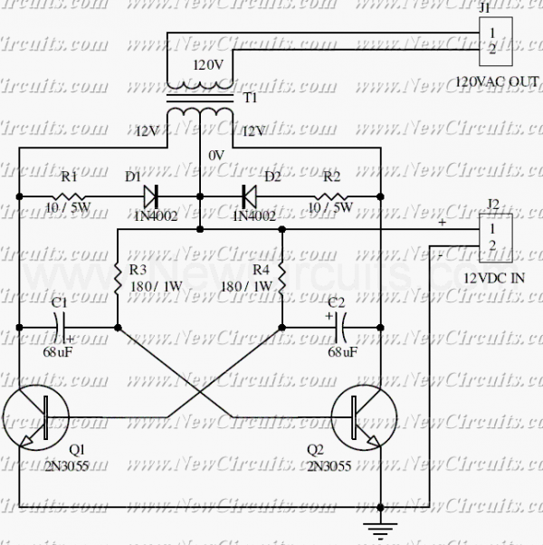 12 VDC to 120220 VAC Inverter circuit