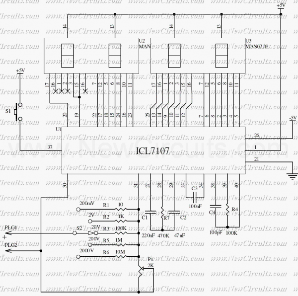 Digital Voltmeter circuit
