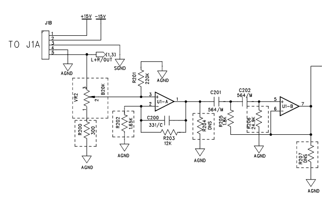 Noisy Pot-like noise in preamp circuit