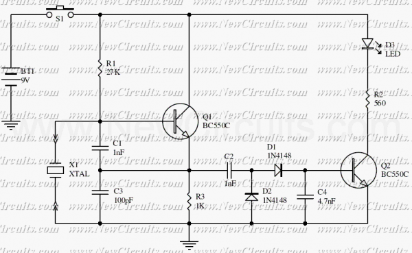 Simple Crystal Tester circuit