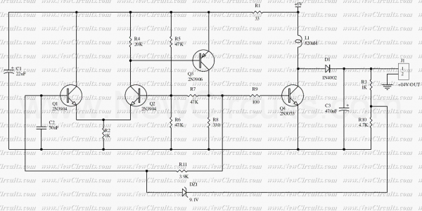 14V Switching Power Supply circuit