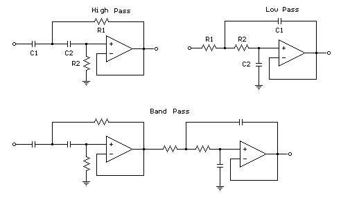 2nd order opamp filters circuit