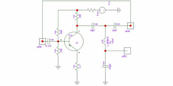 Oscillator Simulation Example Using RINCON circuit
