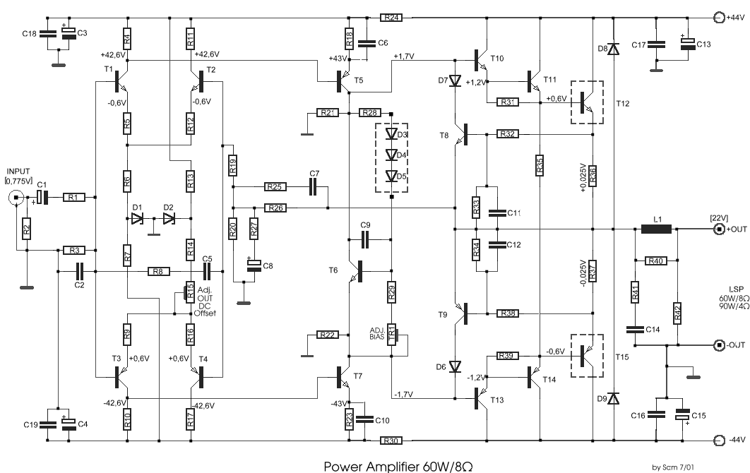 power amplifier 60w circuit
