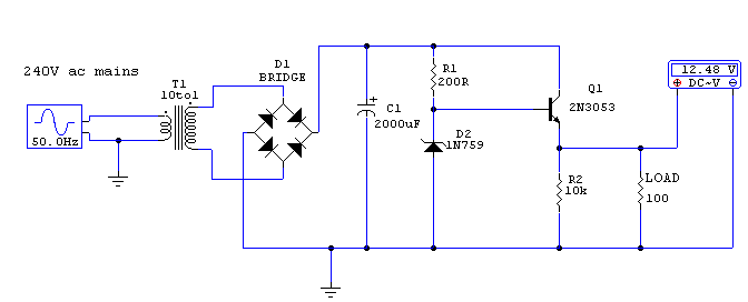 Regulated 12 Volt Supply circuit