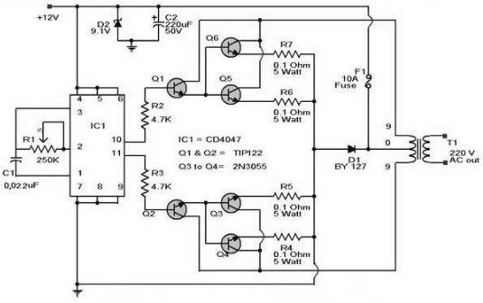 100W Inverter circuit