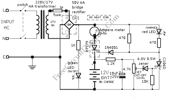 12V Car Battery Charger circuit