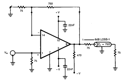 Color video amplifier – Circuit Schematic