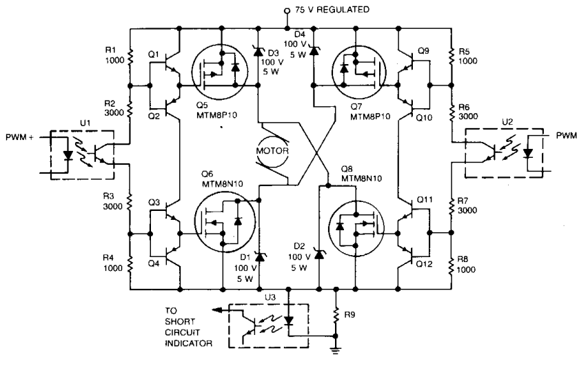 Servo motor drive amplifier circuit