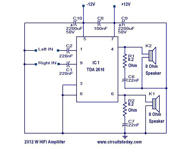 Hi Fi Amplifier circuit – Circuit Schematic