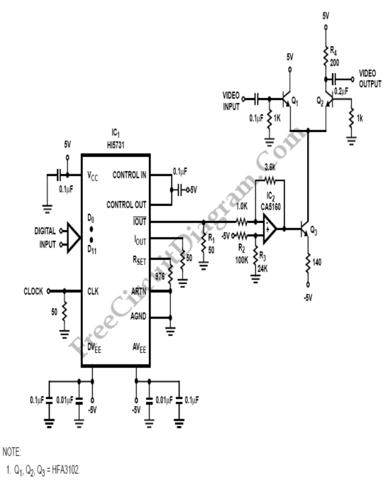 Digitally Controlled High Frequency VGA – Circuit Schematic