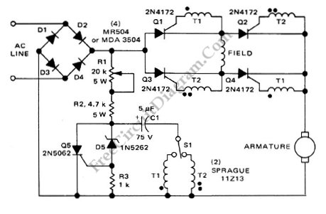 Series-Wound Direction And Speed Motor Control