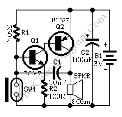 Magnetic Reed Switch Alarm circuit