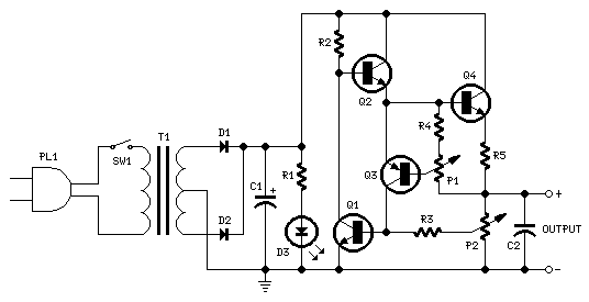 Variable Dc Power Supply – Circuit Schematic