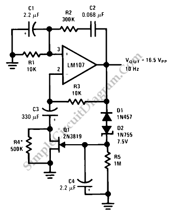 Sine Wave Oscillator – Circuit Schematic