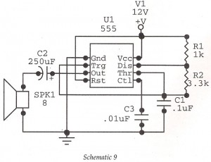 Basic Oscillator (Tone Generator) At 1.8 KHz -alarm circuits – Circuit Schematic