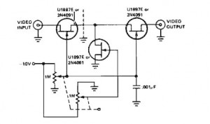 Variable Gain Amplifier controlled by voltage – Circuit Schematic