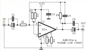 Video Amplifier Circuit based IC LM359 – Circuit Schematic