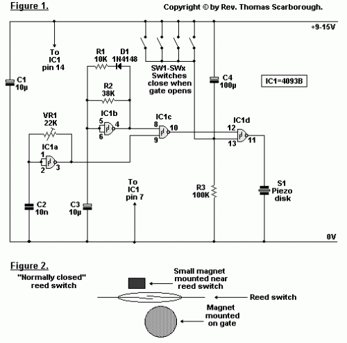 Alarm System for EntranceExit Gate circuit