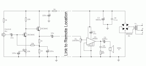 Audio-Operated Room Monitor Circuit