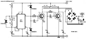 Inverter 12V DC to 240V DC circuit diagram circuit