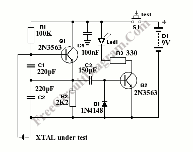 Crystal Tester – Circuit Schematic
