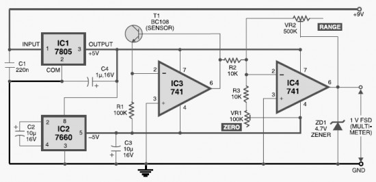 DIY Digital Thermometer Circuit