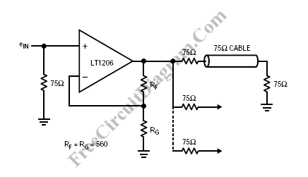 Video Line Driver – Circuit Schematic