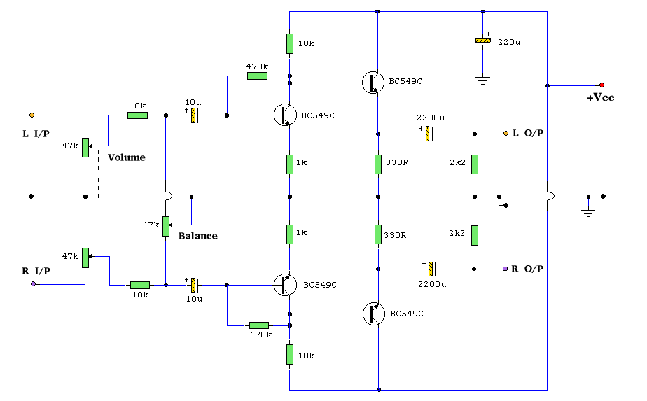 Headphone Amplifier – Circuit Schematic