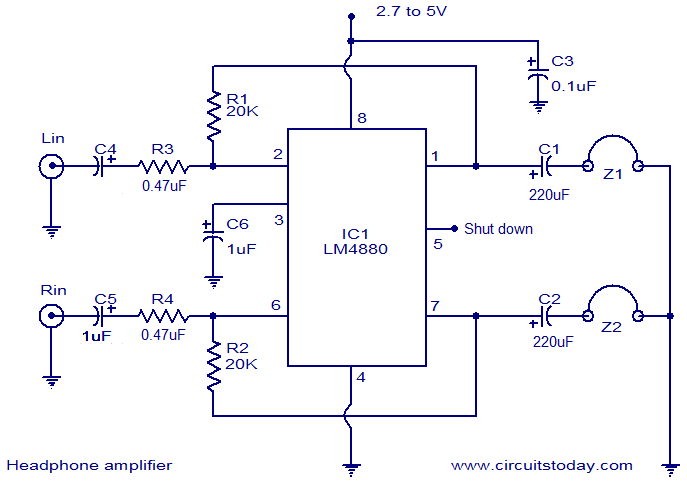 HiFi headphone amplifier circuit