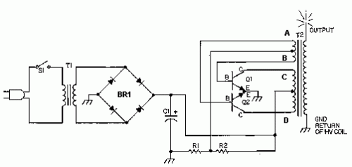 Solid State Tesla CoilHigh Voltage Generator Circuit